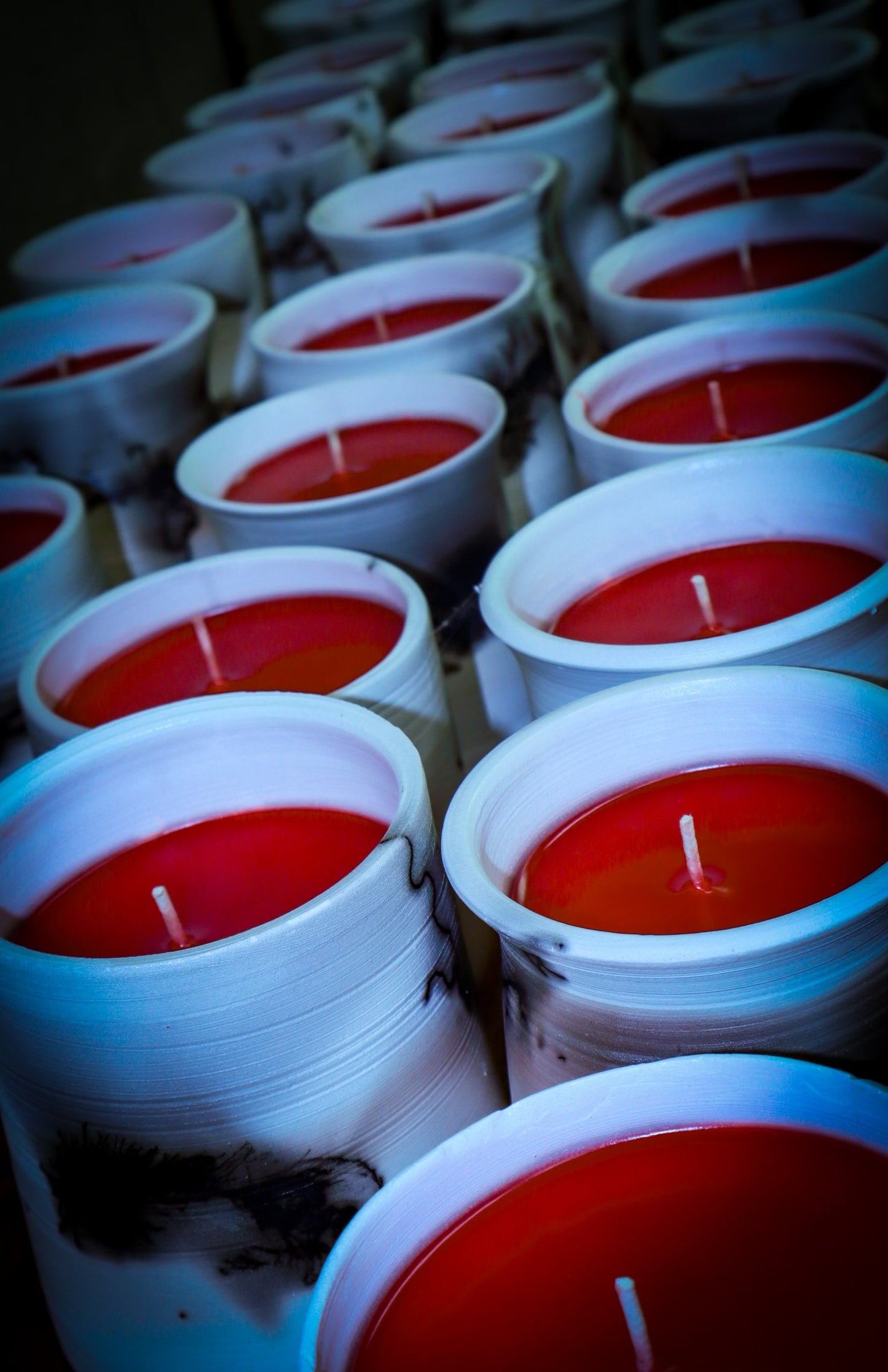 Signature Round Raku Pottery Candle